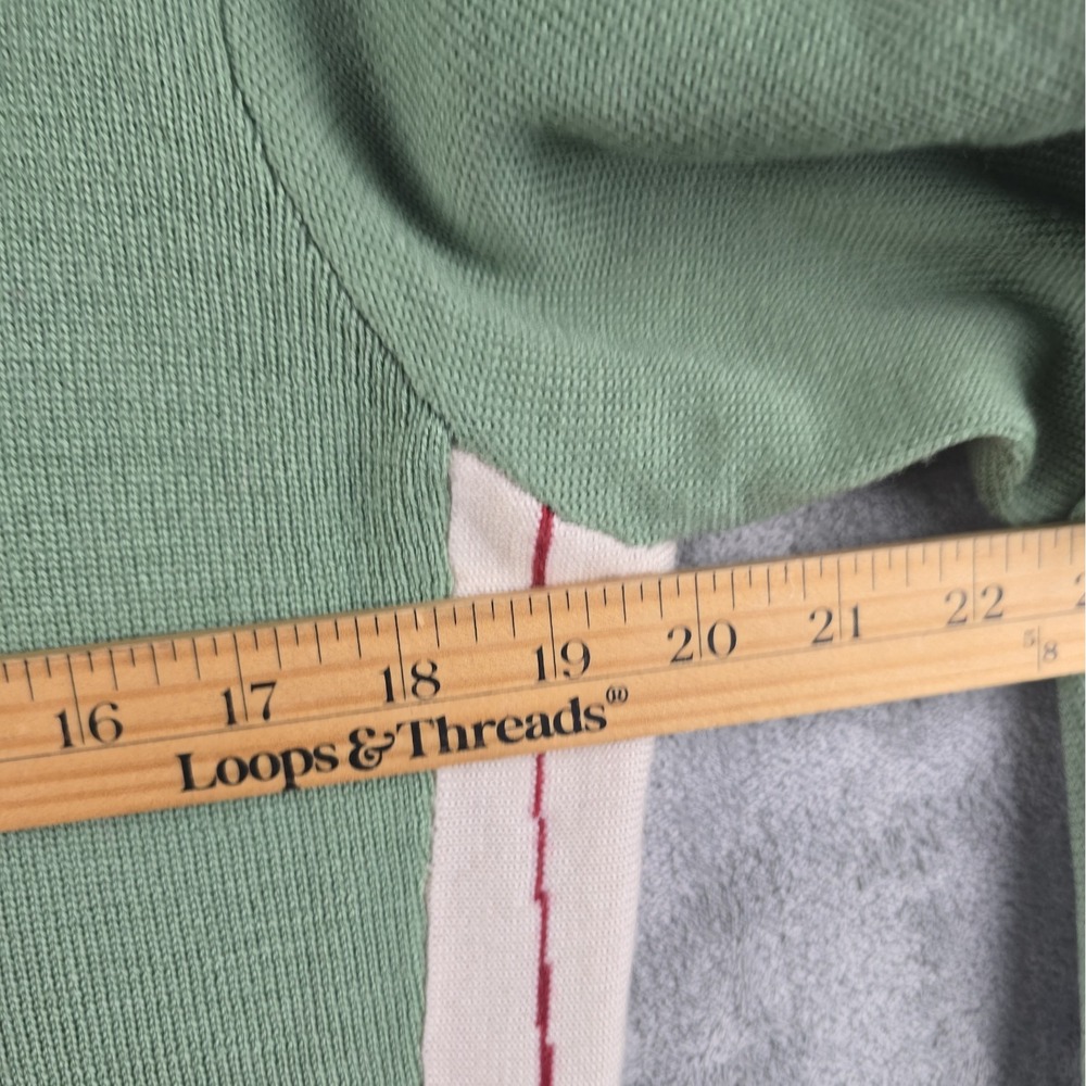 Smartwool Pullover Women's XL Green Merino Wool Sweater 1/4 Zip - Picture 10 of 10